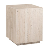 Travertine Slab End Table