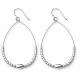 Classic Oval Beaded Sterling Earrings