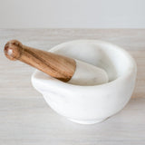 White Marble Mortar & Pestle