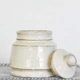 White Canister w/Lid