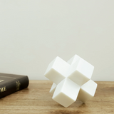 White Marble Puzzle Cube