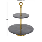 Black and Marble Cake Stand