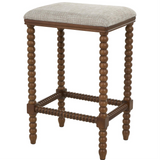 Brown Fabric Counter Stool