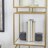 Black Marble Geometric Bookend