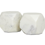 Marble Bookends White