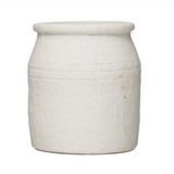 Distressed White Vase