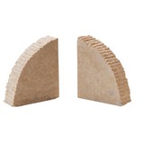 Sandstone Bookends w/ Ribbed Edge, S/2