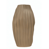 Stoneware Abstract Fluted Vase