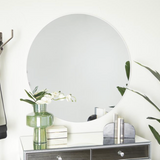 Wood White Wall Mirror