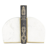 Gold Inlay Marble Bookends