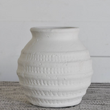 Small White Wash Vase