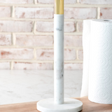 White Marble Paper Towel Holder