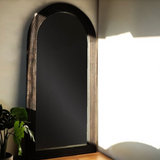 Black Arched Floor Mirror