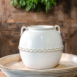 Deco White Ceramic Pot