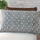 Blue Floral Pillow