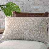 Nude Floral Print Pillow