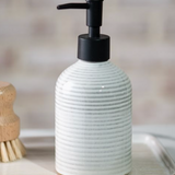 White Stripe Soap Pump