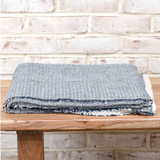 Navy Cotton Throw