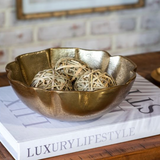 Antique Gold Ruffle Bowl