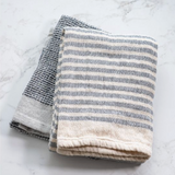 Blue Stripe Towels s/2