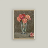 Glass Vase with Roses Art