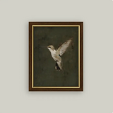 Hummingbird On Green- 7x9