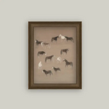 Horse Herd Sketch- 8x10