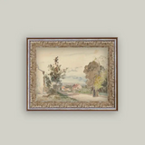 The Road from Versailles Framed Antique Art- 10x8