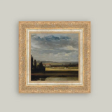 Country Mansion Framed Antique Art
