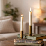 Ivory LED Taper Candles s/2