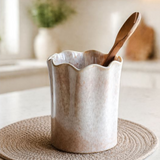 Scalloped Glazed Vase