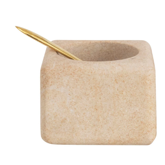 Pinch Pot w/ Brass Spoon