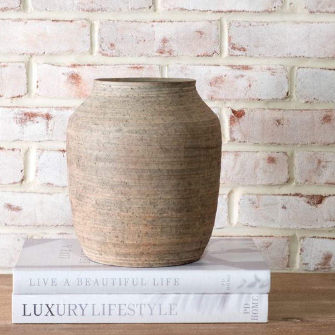 Natural Brown Stripe Vase