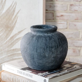 Black Round Vase