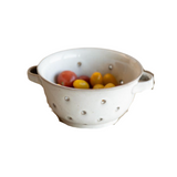 Cream Ceramic Colander