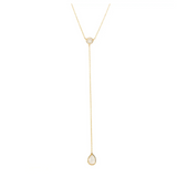 Moonstone Lariat Necklace