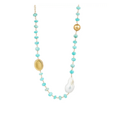 Amazonite Pearl Necklace