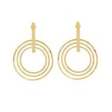 Multi Circle Gold Earrings