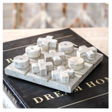 Beige Marble Tic Tac Toe