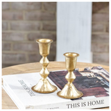 Gold Diamond Candle Holders s/2
