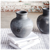 Black Washed Terracotta Vase