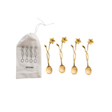 Flower Brass Spoons