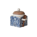 Blue & White Canister
