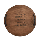 Mango Wood Etched Lazy Susan