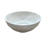 Natural White Paper Mache Bowl