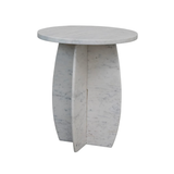 Round Marble End Table