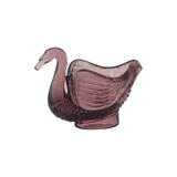 Purple Glass Swan Dish