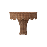 Rattan Scalloped Wall Shelf