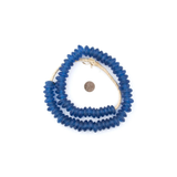 Jumbo Blue Rondelle Glass Beads