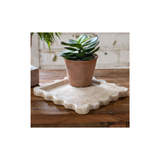 Cement Scalloped Tray